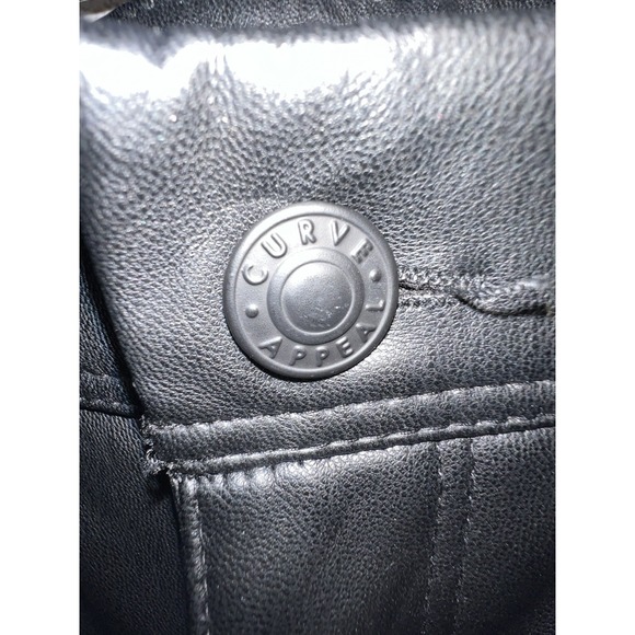 Curve Appeal Faux Leather Skinny Pants Black Size 6 - Picture 2 of 6